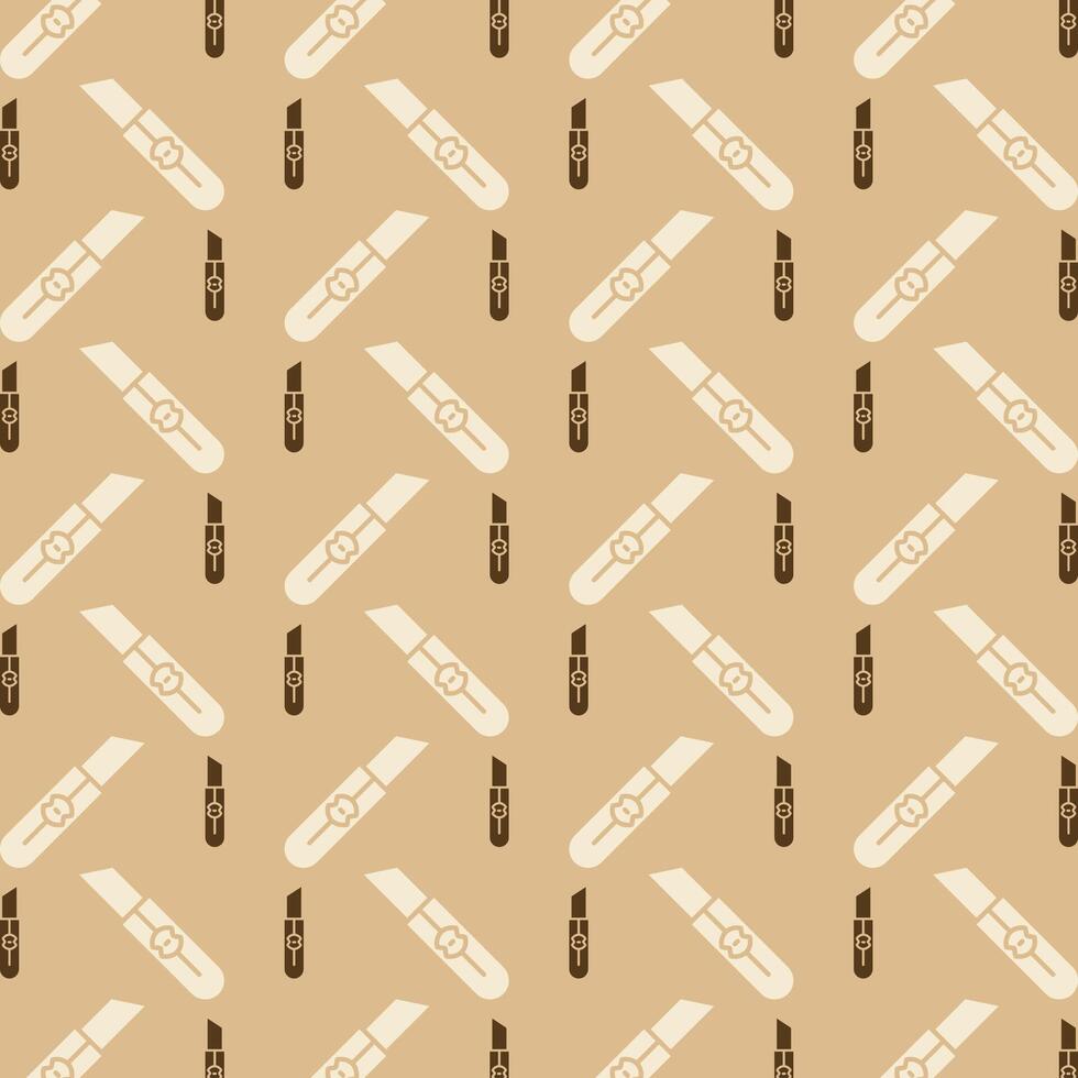 Cutter trendy repeating pattern brown abstract background vector illustration