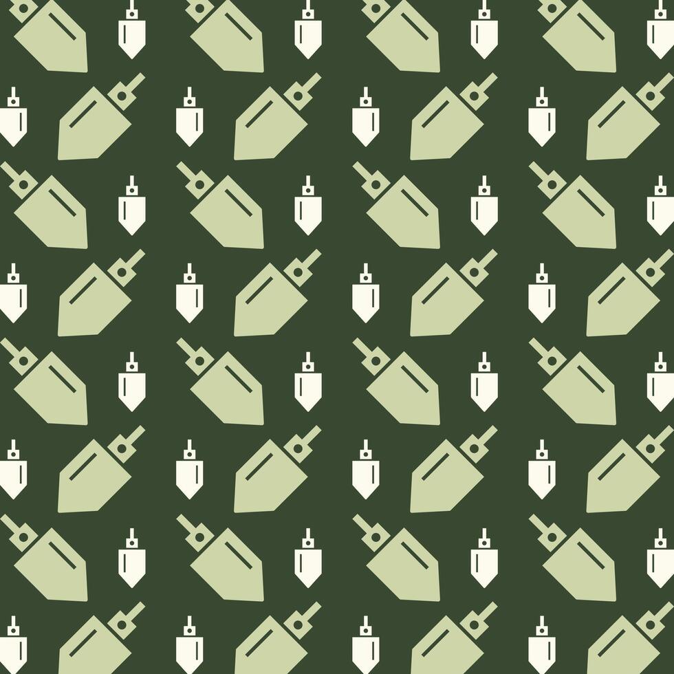 Plumb Bob icon repeating trendy pattern beautiful green vector illustration background