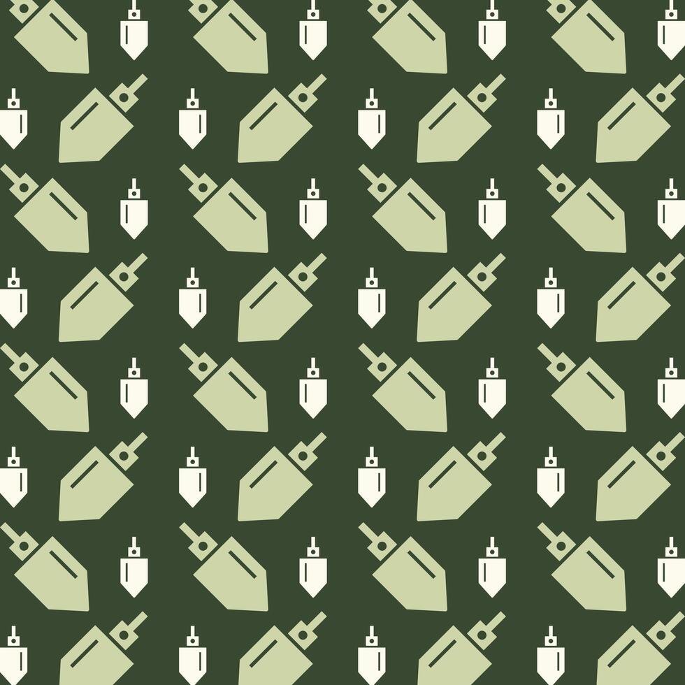 Plumb Bob icon repeating trendy pattern beautiful green vector illustration background