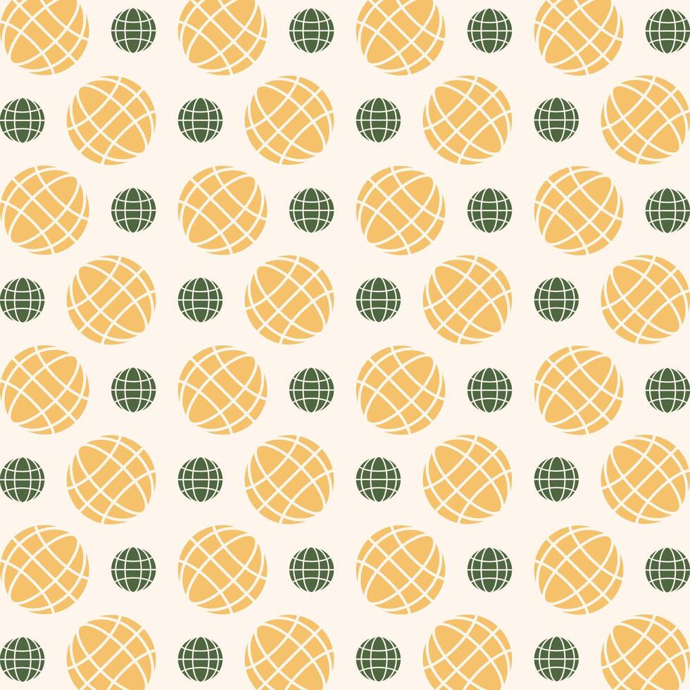 Globe icon repeating trendy pattern colorful vector illustration wallpaper background