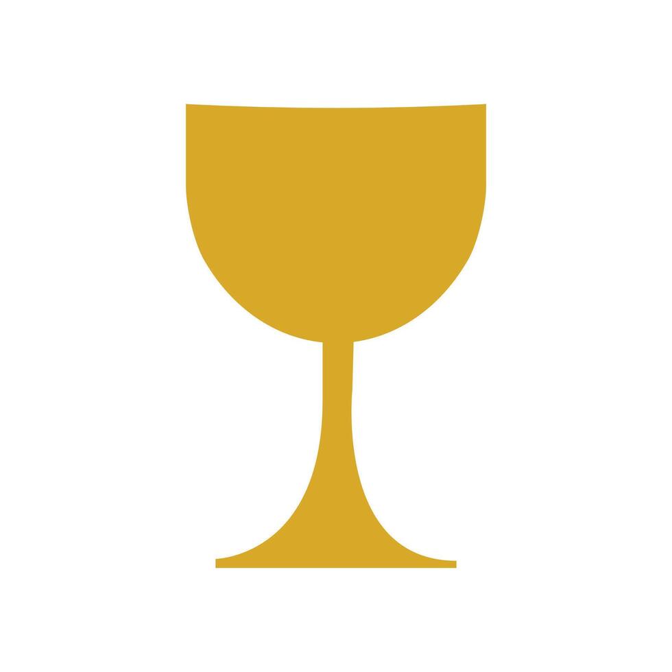 Gold Chalice Icon Vector Illustration