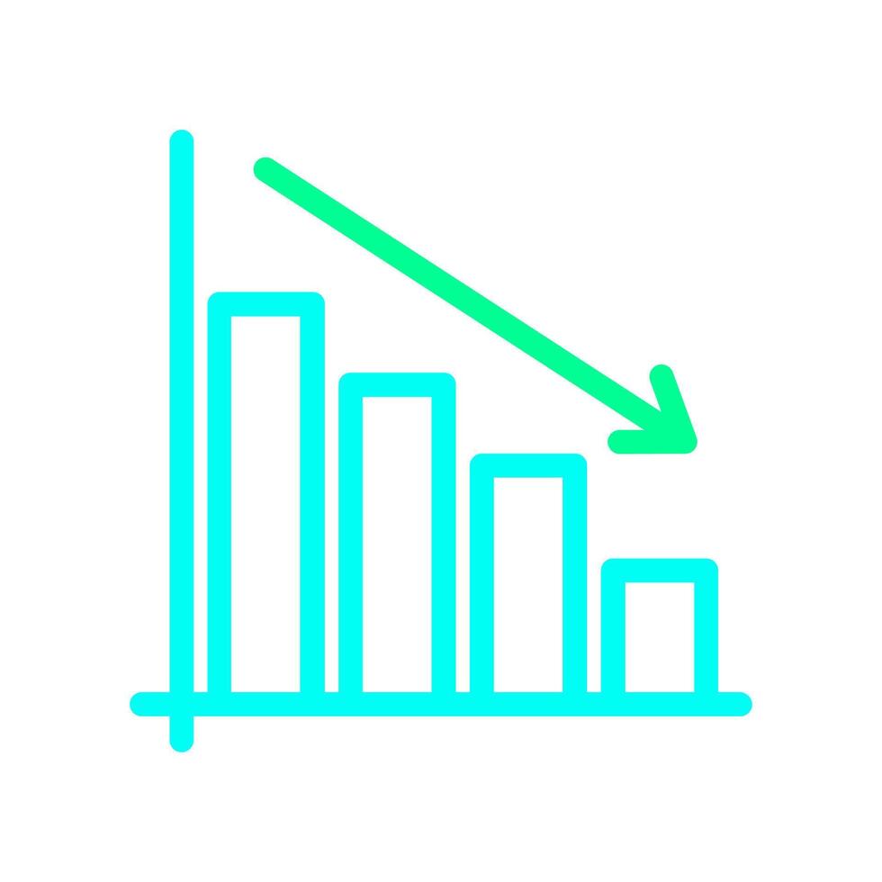 Downtrend Line Icon vector