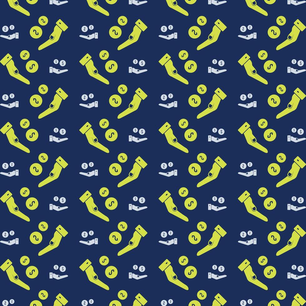 Payment icon repeating green trendy pattern colorful vector illustration background