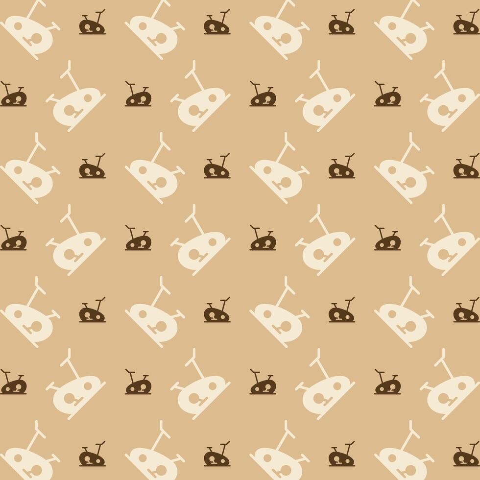 Exercise Bike trendy repeating pattern brown abstract background vector illustration