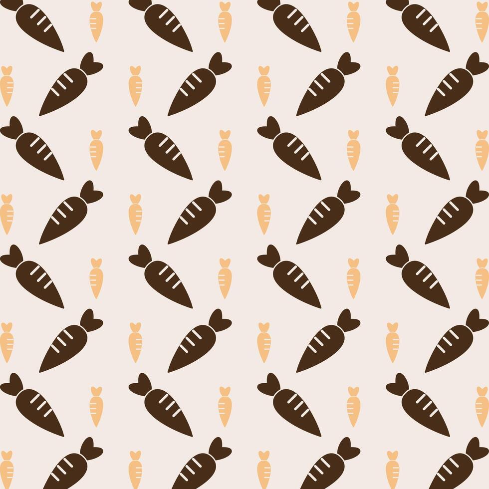 Carrot icon repeating trendy pattern beautiful vector illustration light background