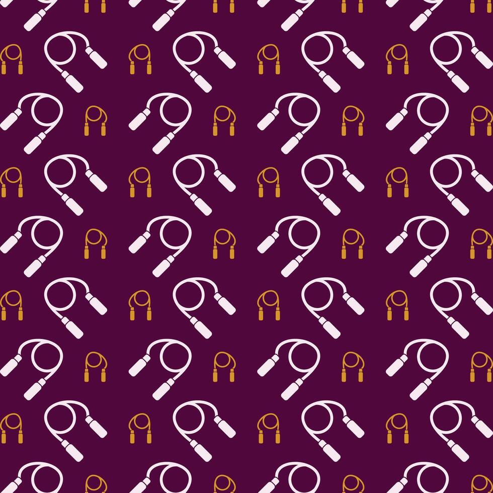 Jumping Rope Icon Vector Illustration repeating trendy cute pattern colorful red background
