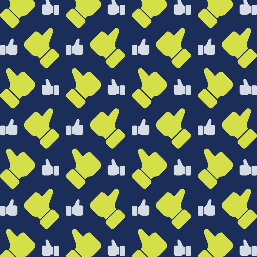 Like thumb repeating green trendy pattern colorful vector illustration background