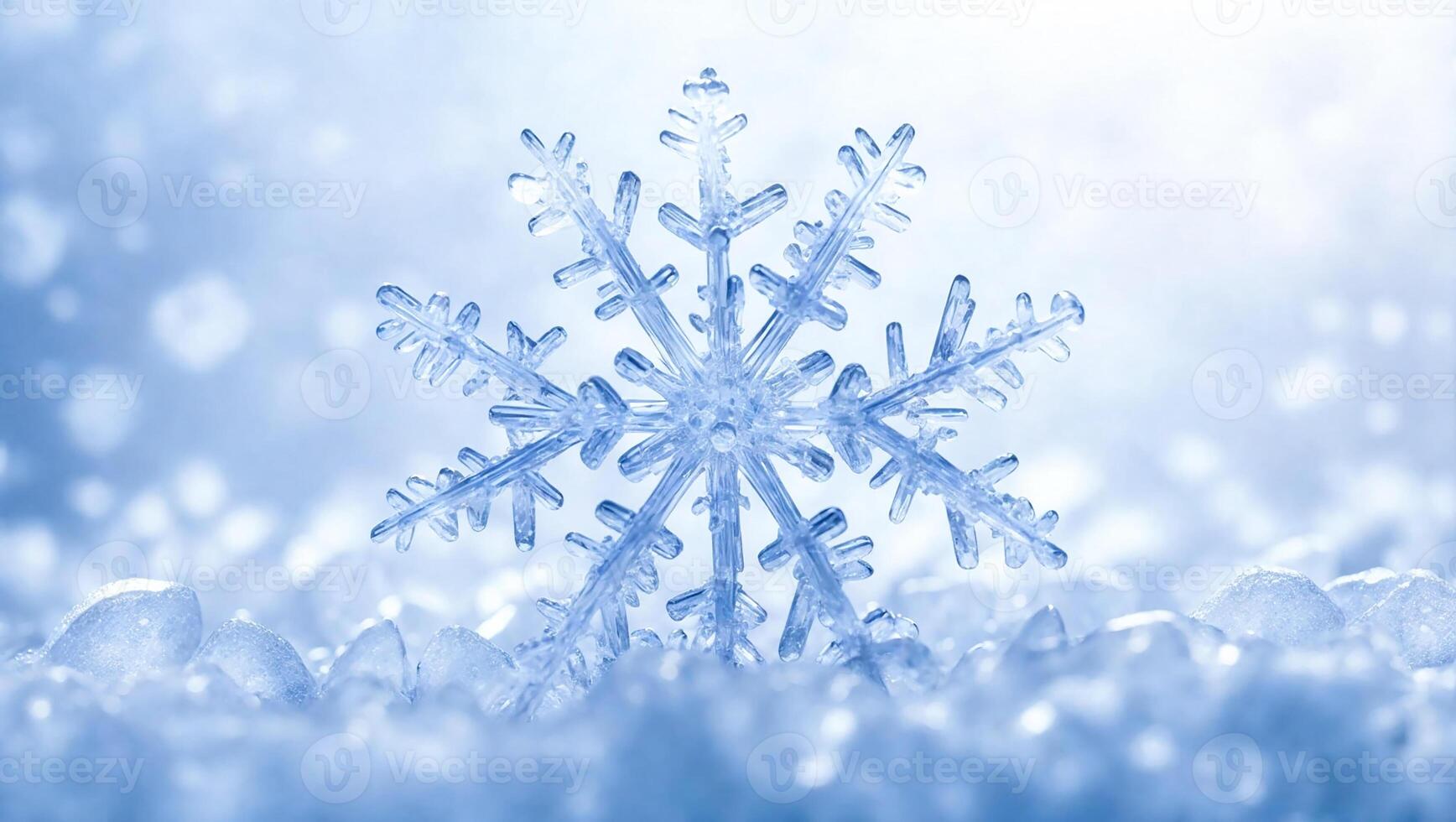 AI generated Beautiful, snowflake, close-up, photo