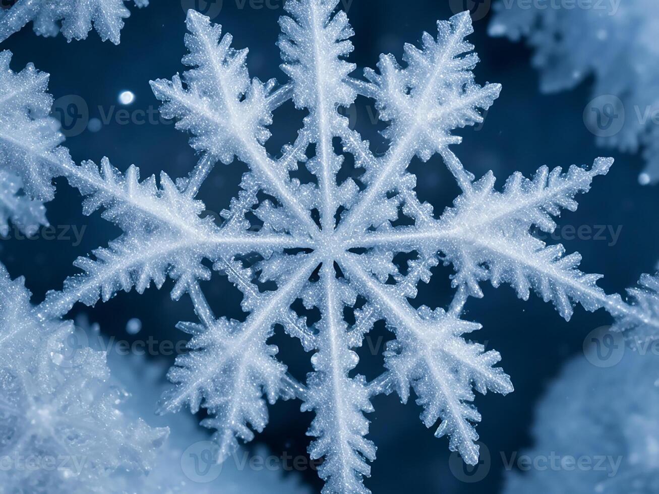 AI generated Beautiful, snowflake, close-up, photo