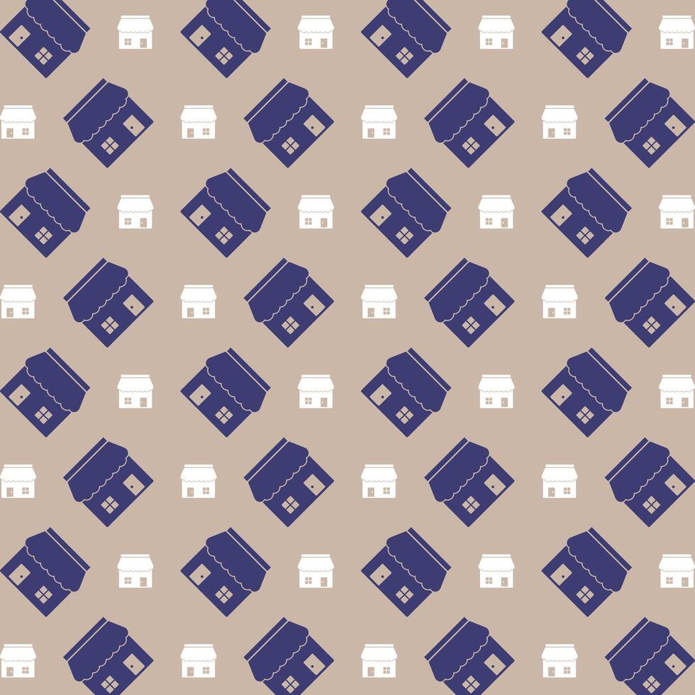Shop icon repeating trendy pattern beautiful grey background vector illustration