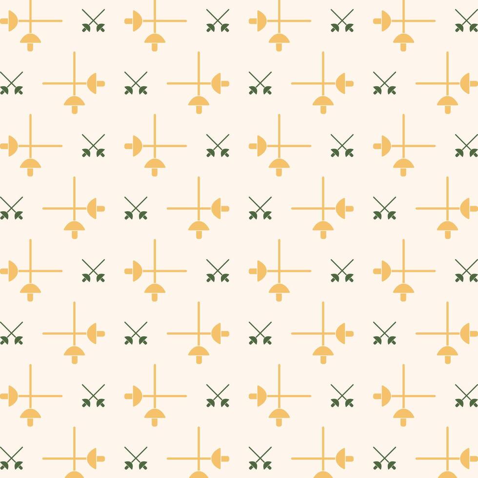 Fencing icon repeating trendy pattern colorful vector illustration wallpaper background