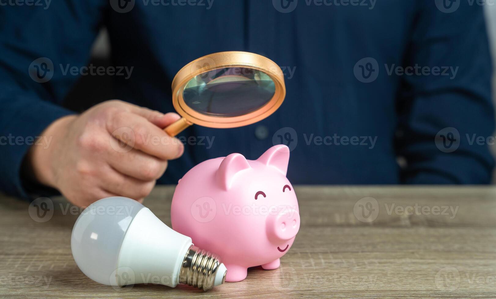 Assess the effectiveness of saving on electricity. Energy efficiency. Low energy consumption, high productivity. Saving on household bills. How to save money. photo