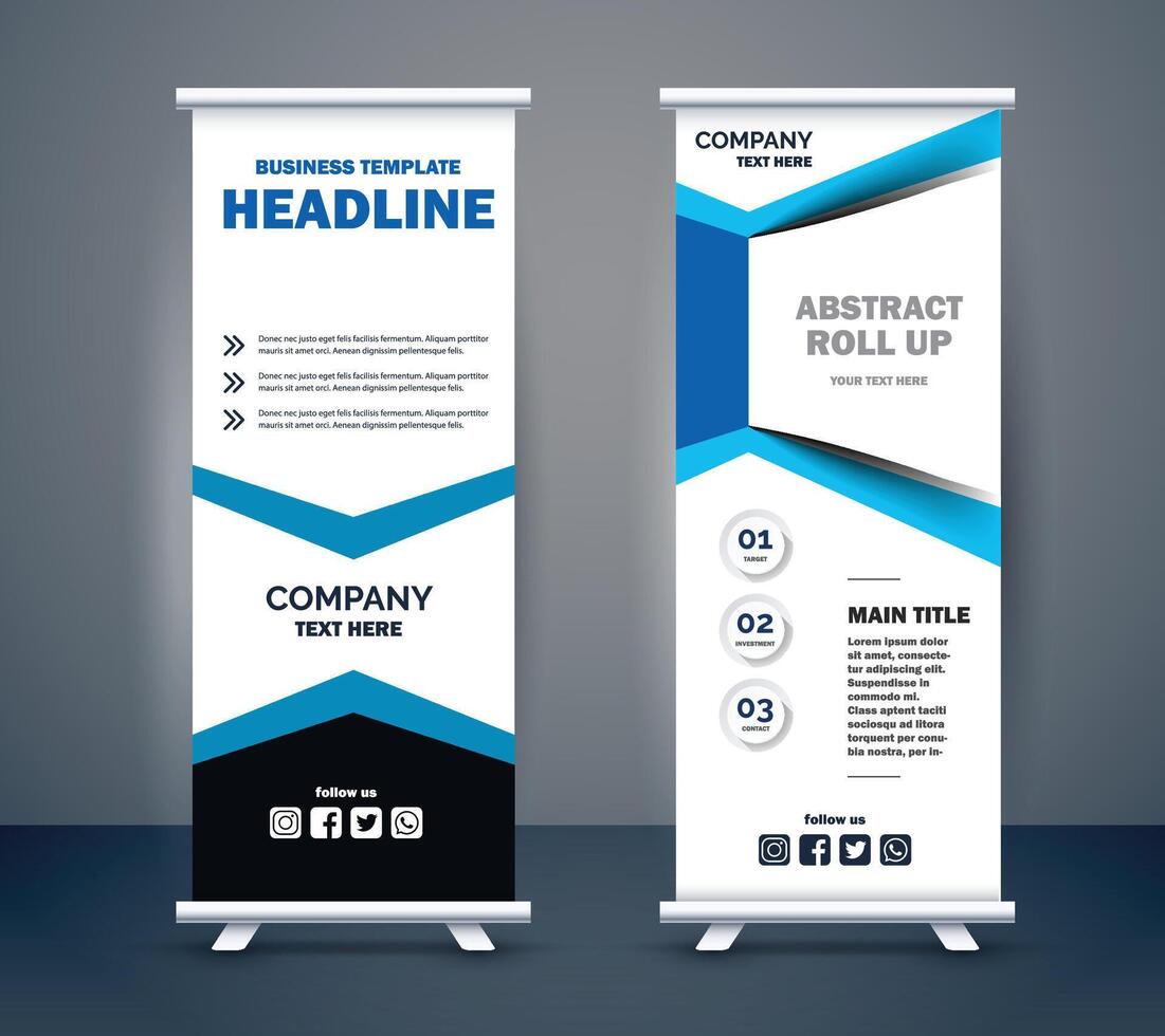 vector business roll up display standee for presentation purpose