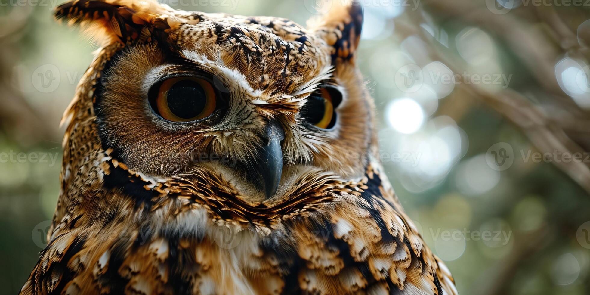 AI generated Majestic owl in natural habitat photo