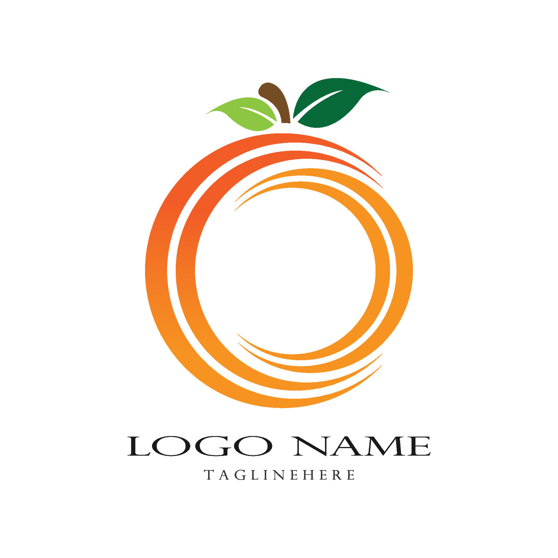 Orange logo vector template 37978659 Vector Art at Vecteezy