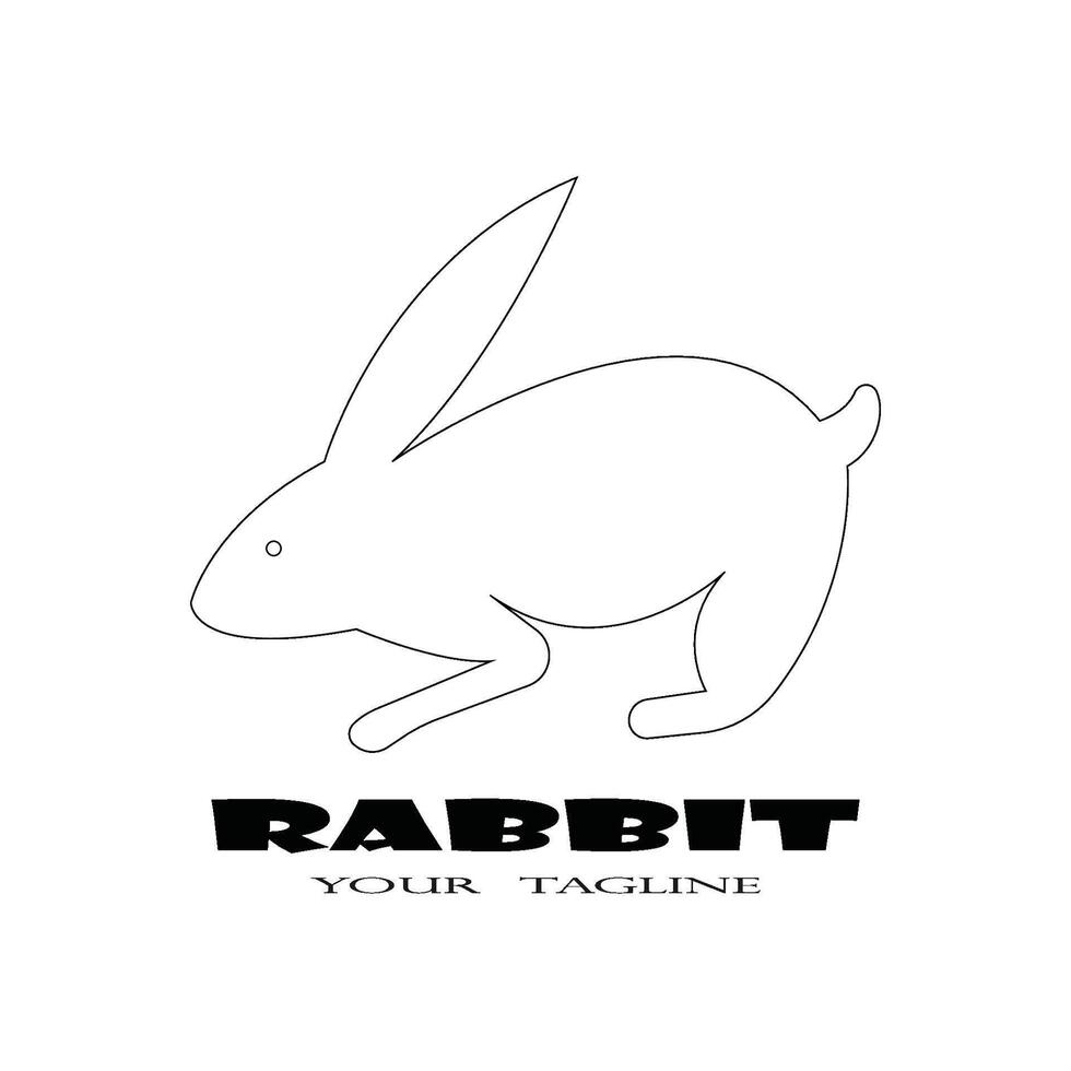 Rabbit Logo template vector icon illustration design