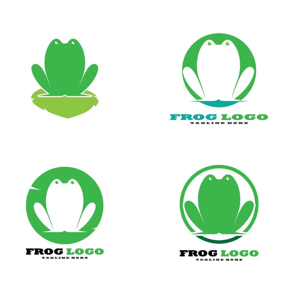 vector de plantilla de logotipo de rana