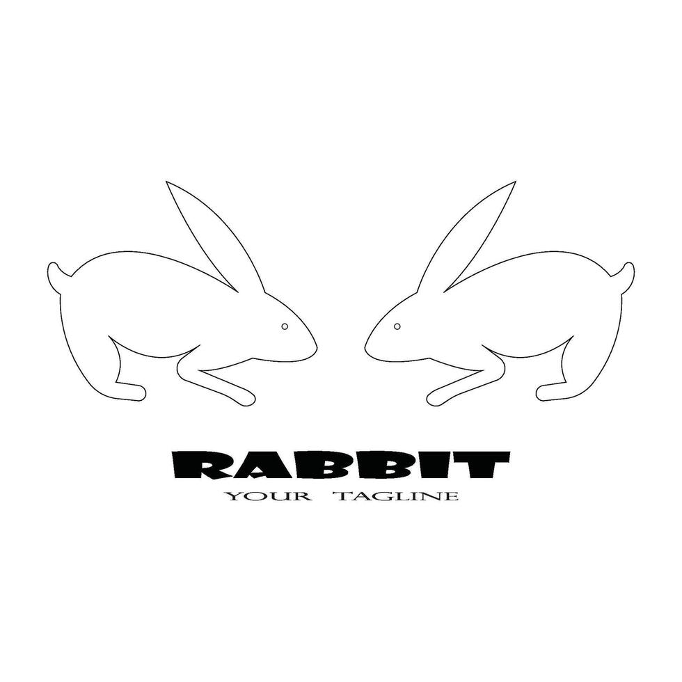 Rabbit Logo template vector icon illustration design