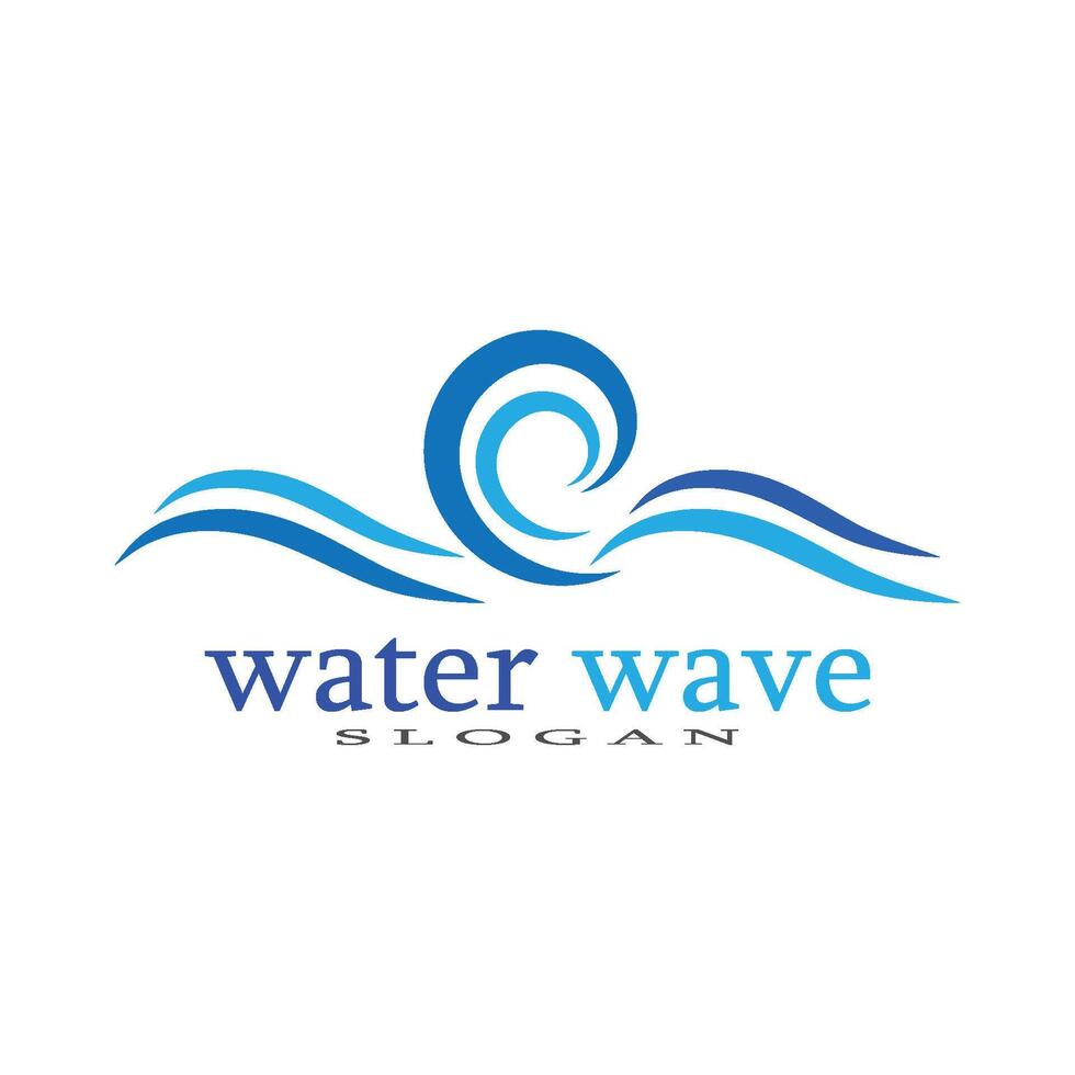 plantilla de logotipo de onda de agua vector