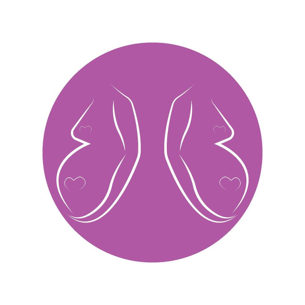 beauty pregnant women vector icon template