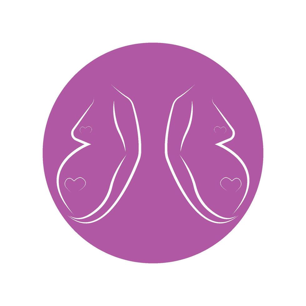 beauty pregnant women vector icon template