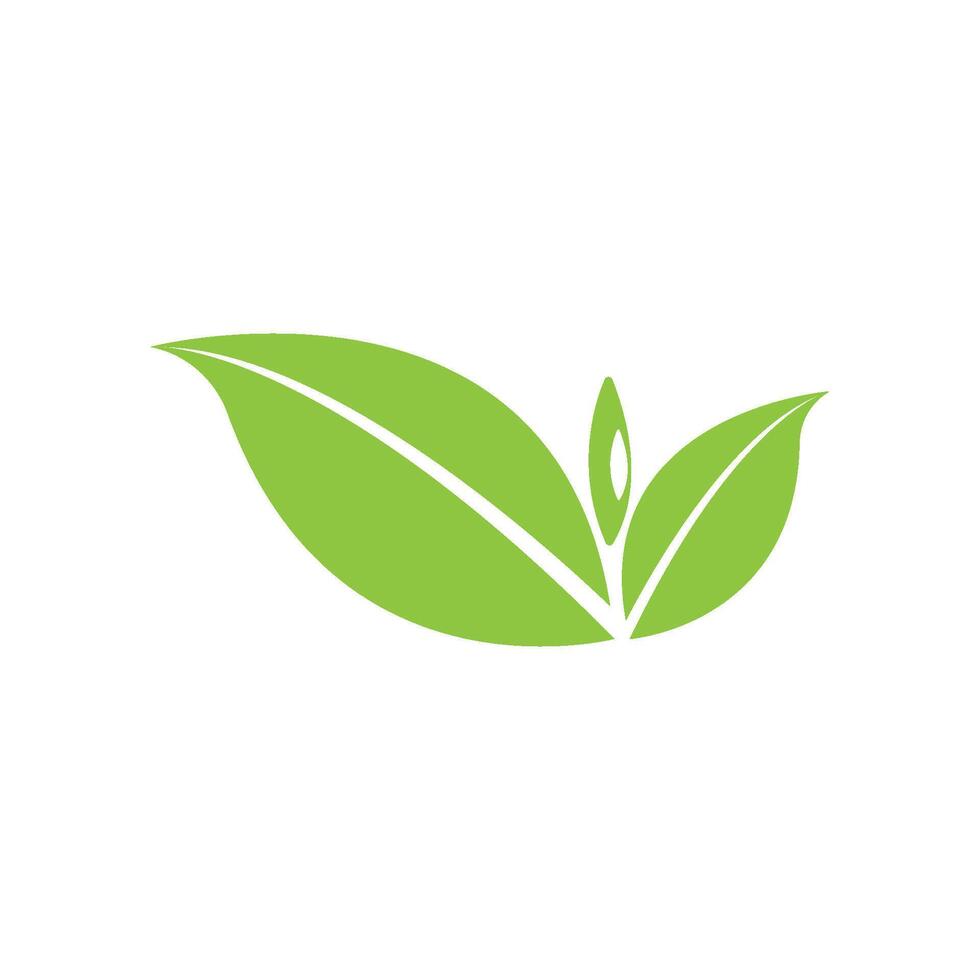 leaf ecology nature element vector icon