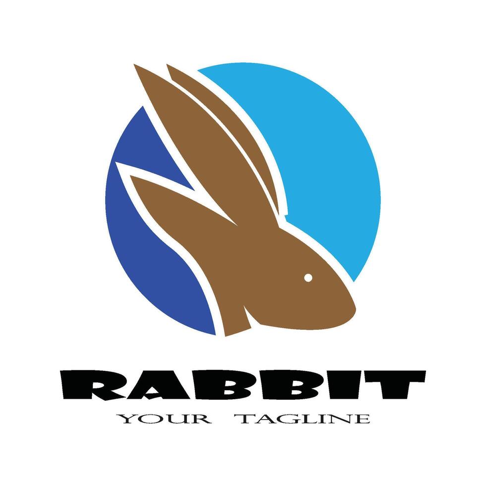 Rabbit Logo template vector icon illustration design