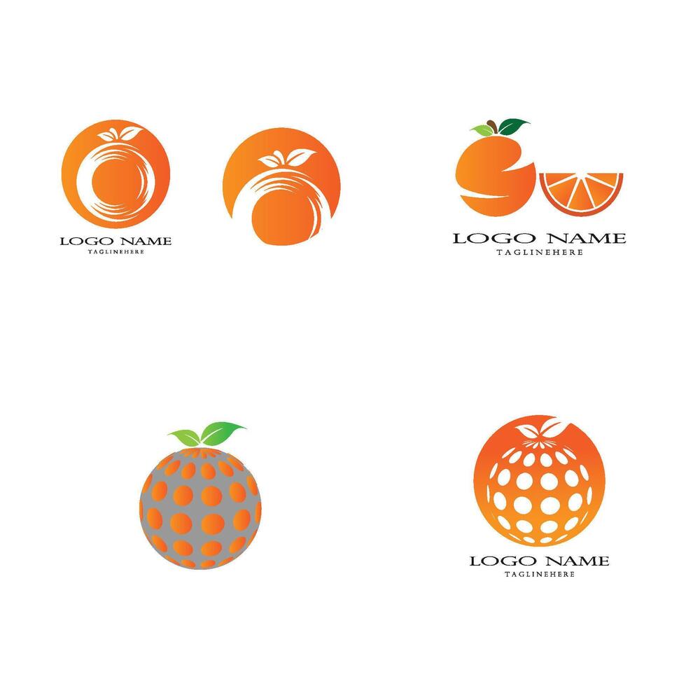 naranja logo vector modelo