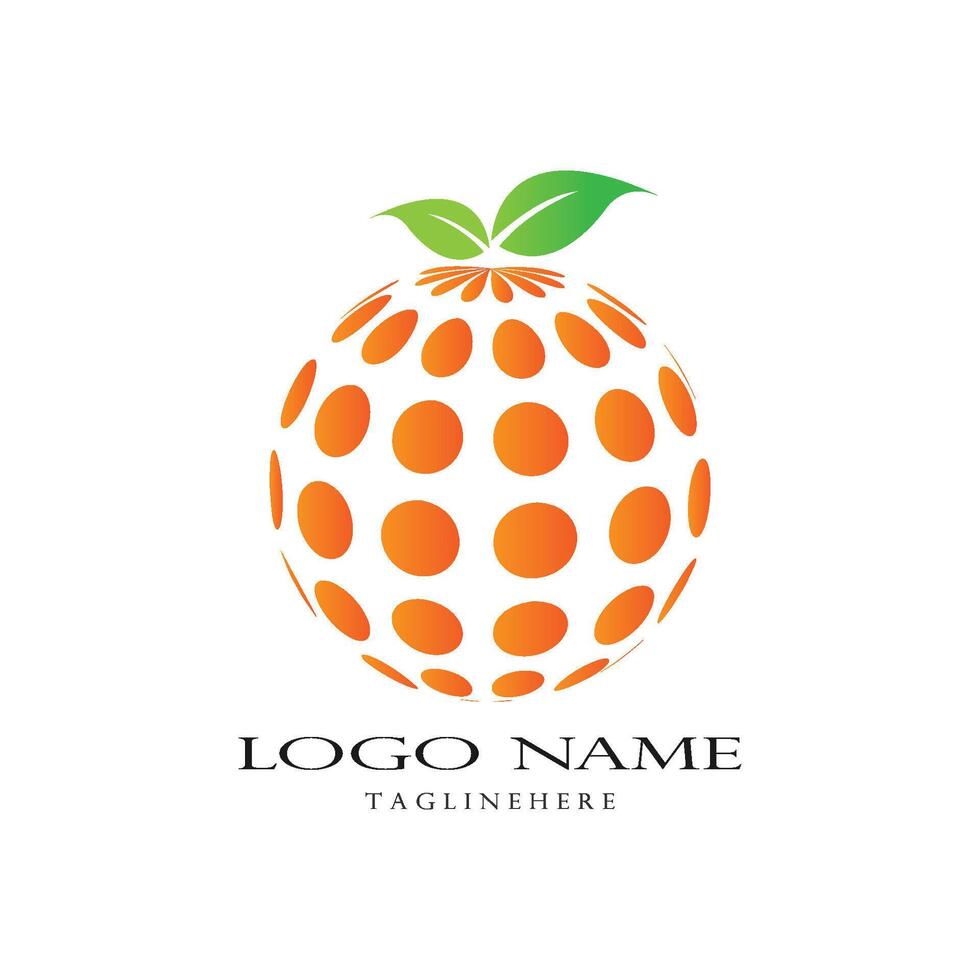 naranja logo vector modelo