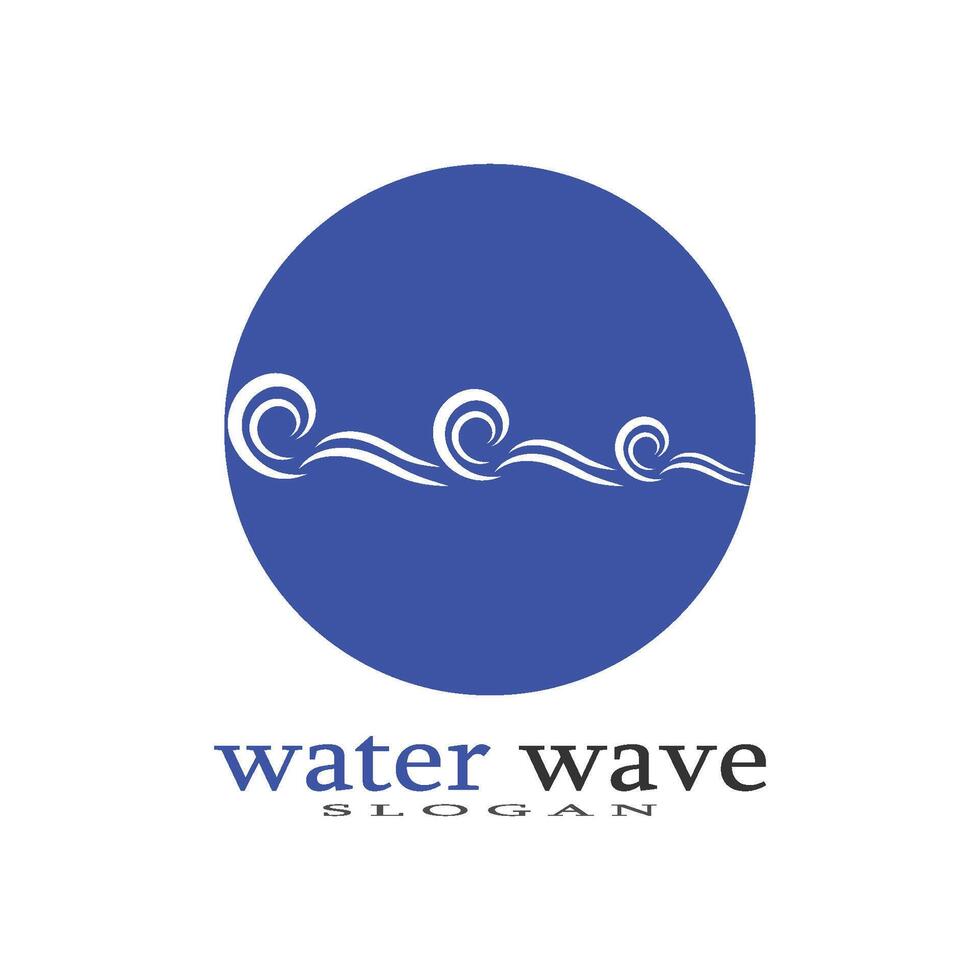 Water wave Logo Template vector