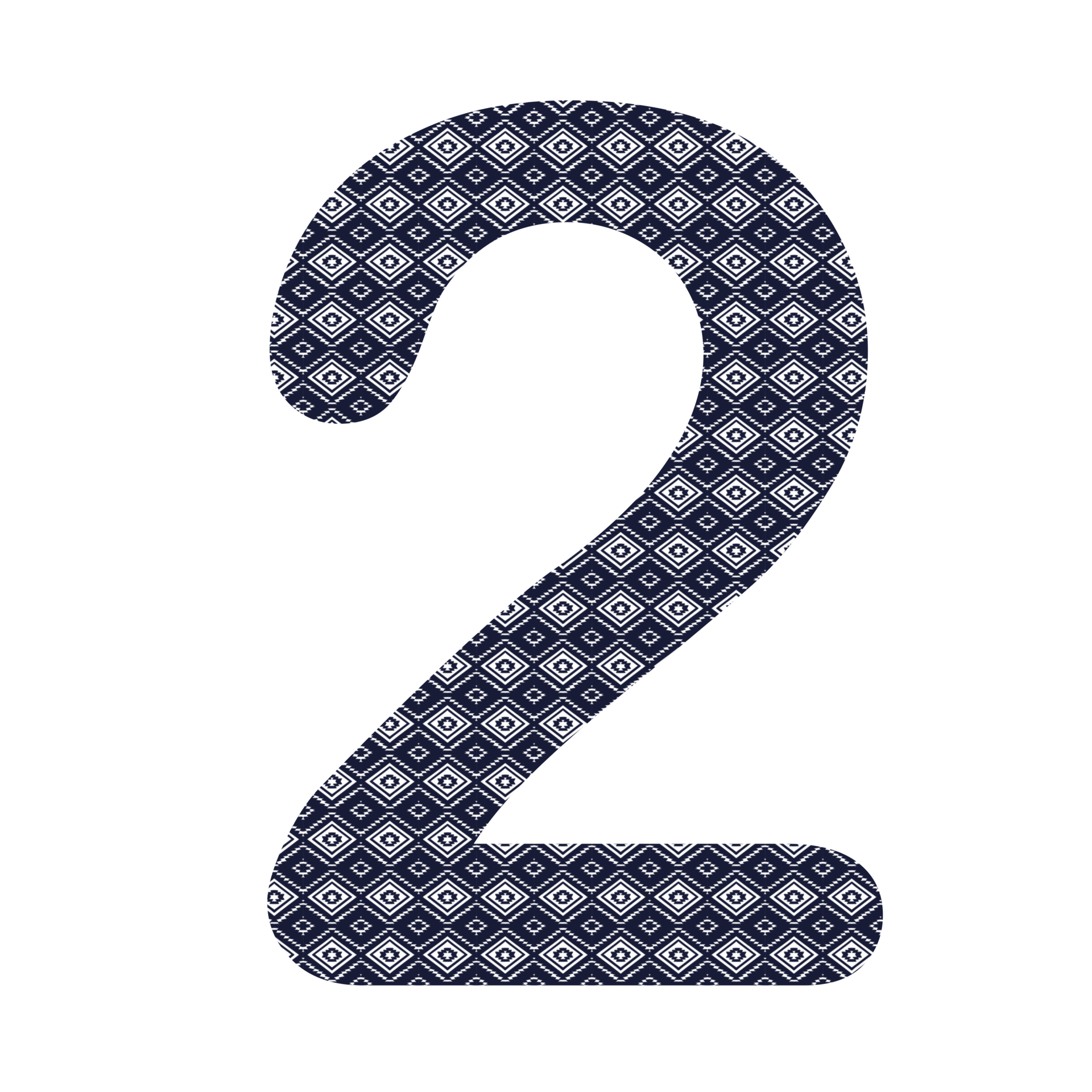 English numbers one to nine for decorating book covers advertising