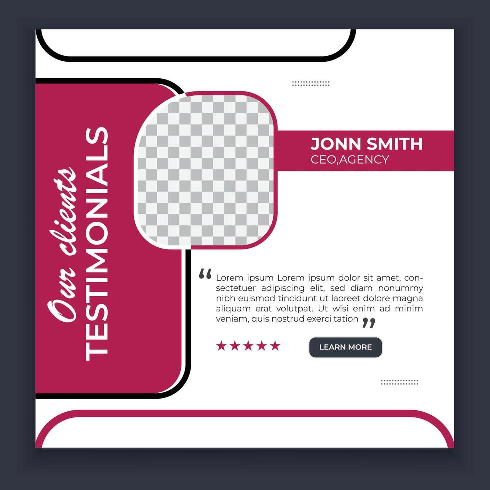 creative modern feedback testimonial text box border design. pro vector. vector