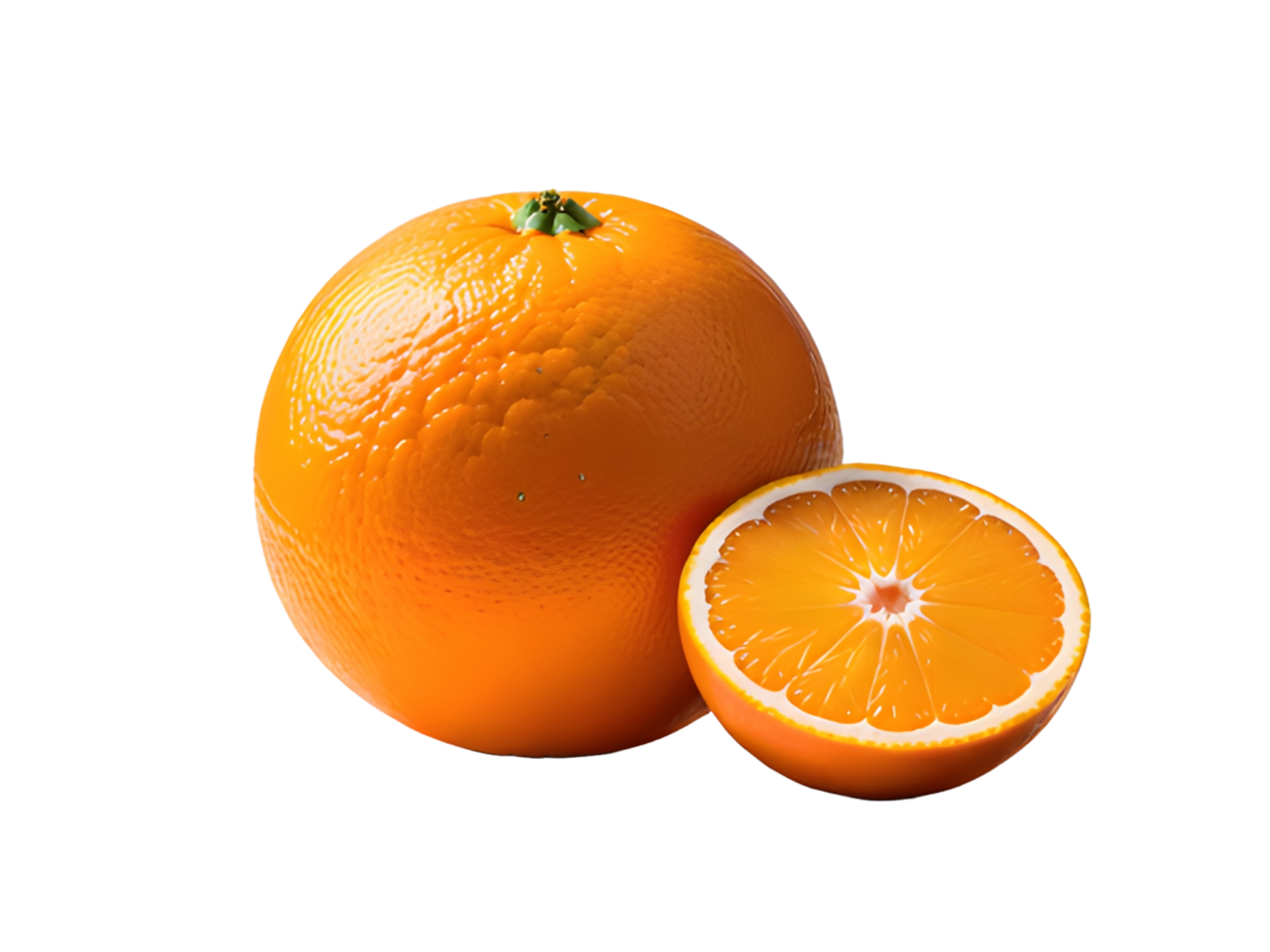 AI generated orange fresh fruit png