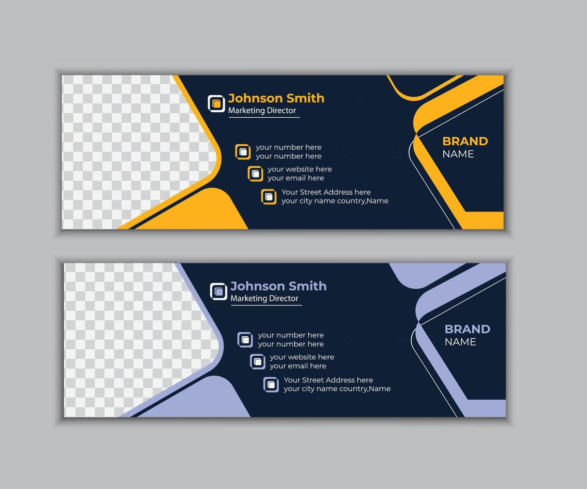 Creative professional Corporate Email Signature Design. modern and minimal layout. pro vector. vector