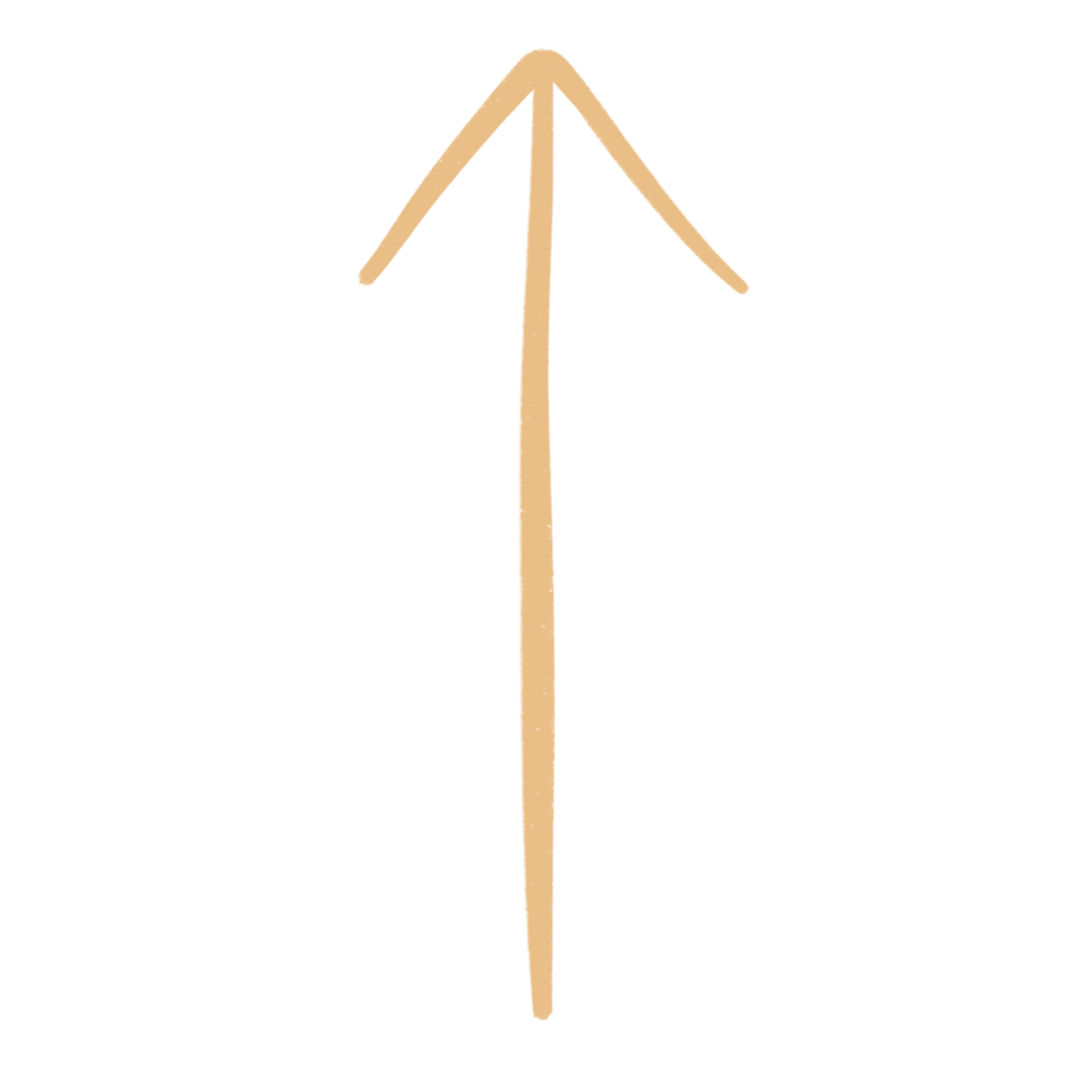 Yellow Arrow Line Up Or Top Sketch Arrow Line Element png