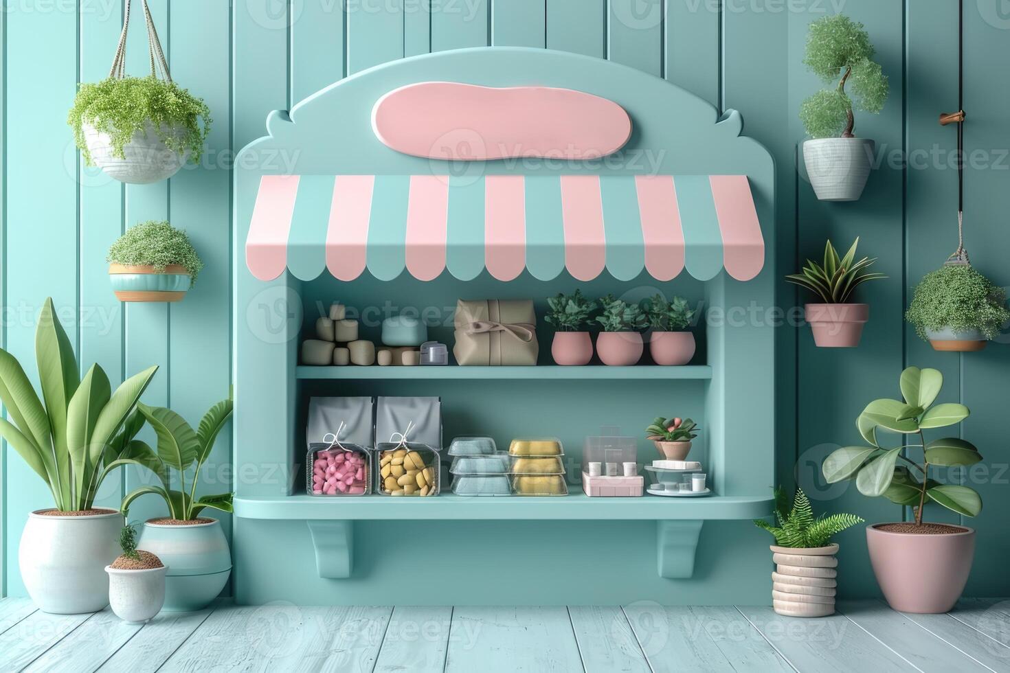 AI generated A colorful children's store. Sweet decor photo