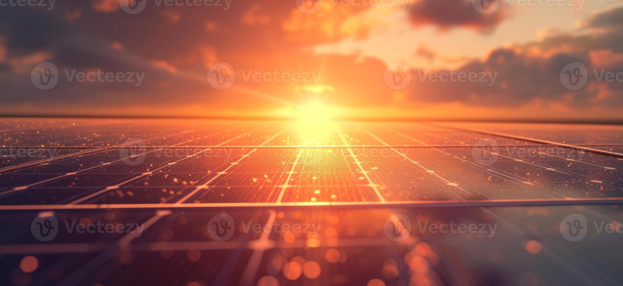 AI generated Sun shining down on an uninstalled solar panel waiting to harness clean energy from sunlight, renewable energy innovations image photo