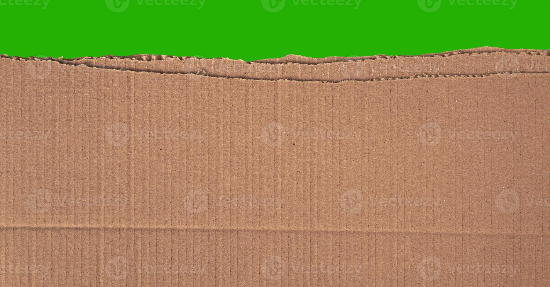 Green screen cardboard texture background. Old vintage brown paper box surface. photo