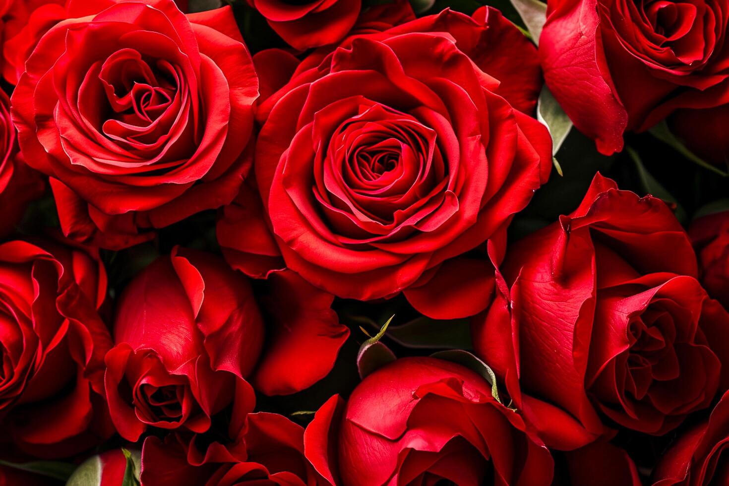 AI generated Close-Up of Roses Blooming Romantic love valentine's background Ai Generated photo