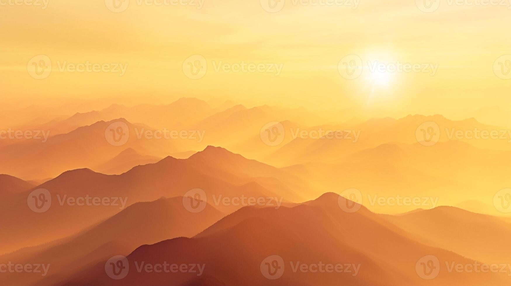 AI generated image of golden sunrise illuminating the misty mountains. The soft gradients and ethereal atmosphere can inspire breathtaking digital art pieces. Ai Generated photo