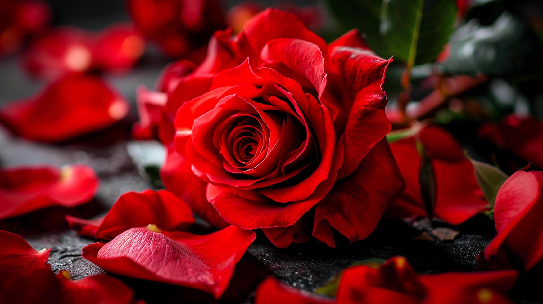 AI generated Close-Up of Roses Blooming Romantic love valentine's background Ai Generated photo