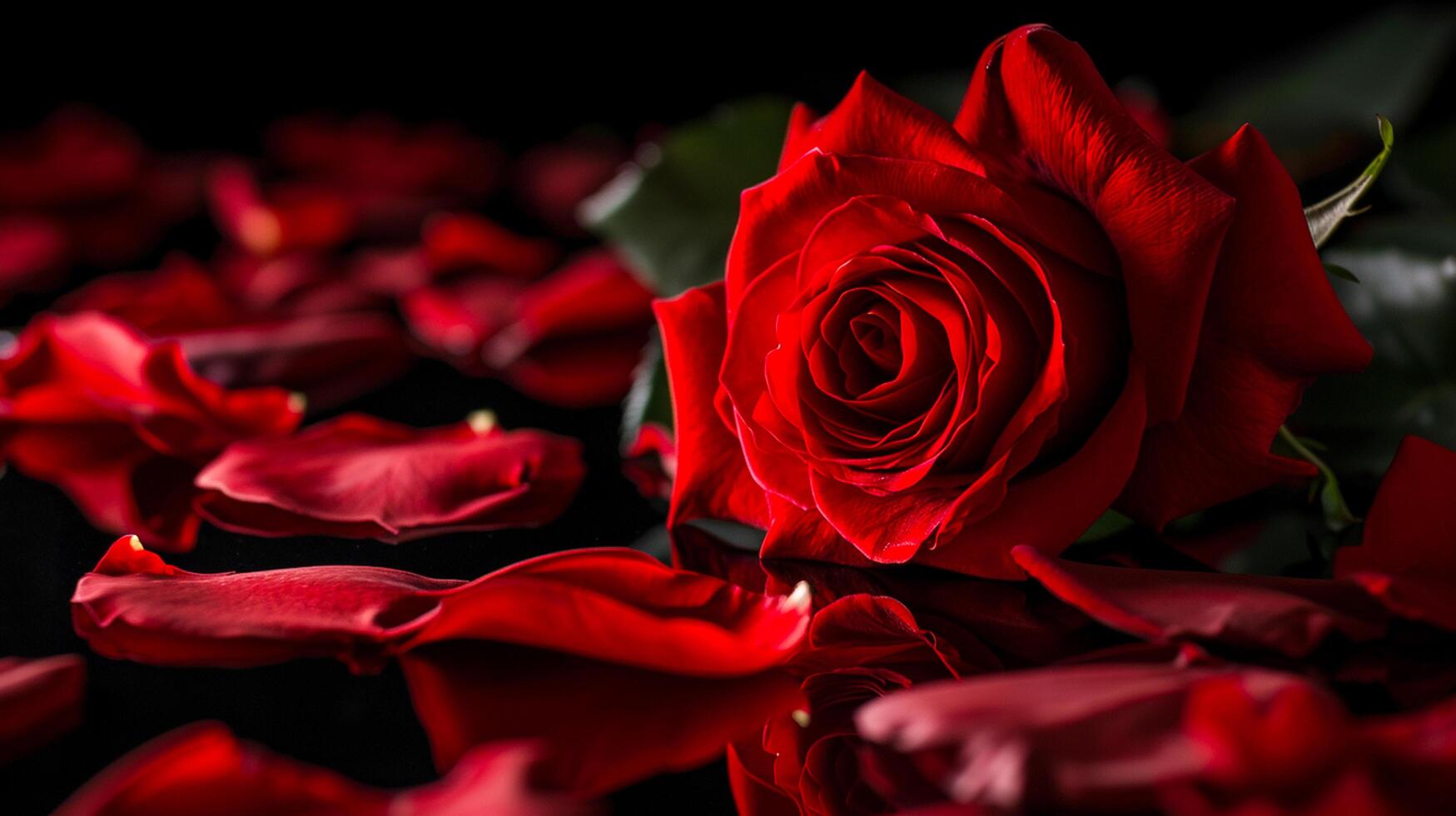 AI generated Close-Up of Roses Blooming Romantic love valentine's background Ai Generated photo