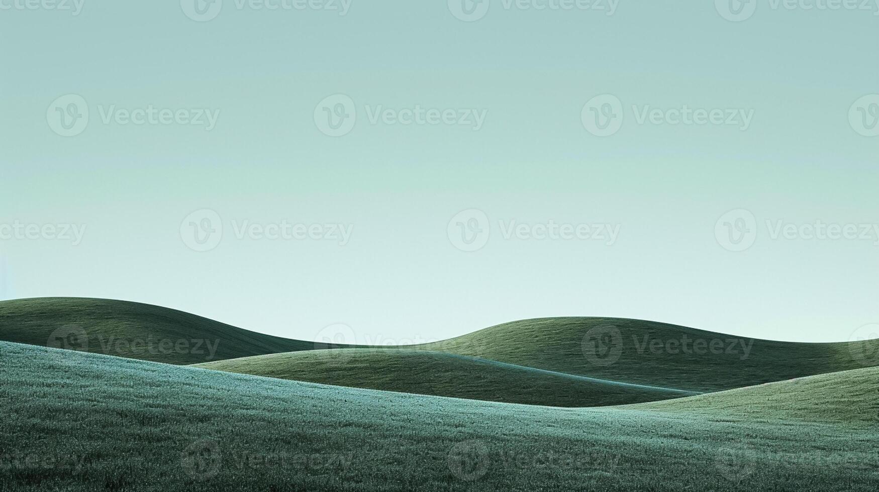 AI generated minimalism landscape with transparent circle, dark green color, neutral colors,beautiful Ai Generated photo