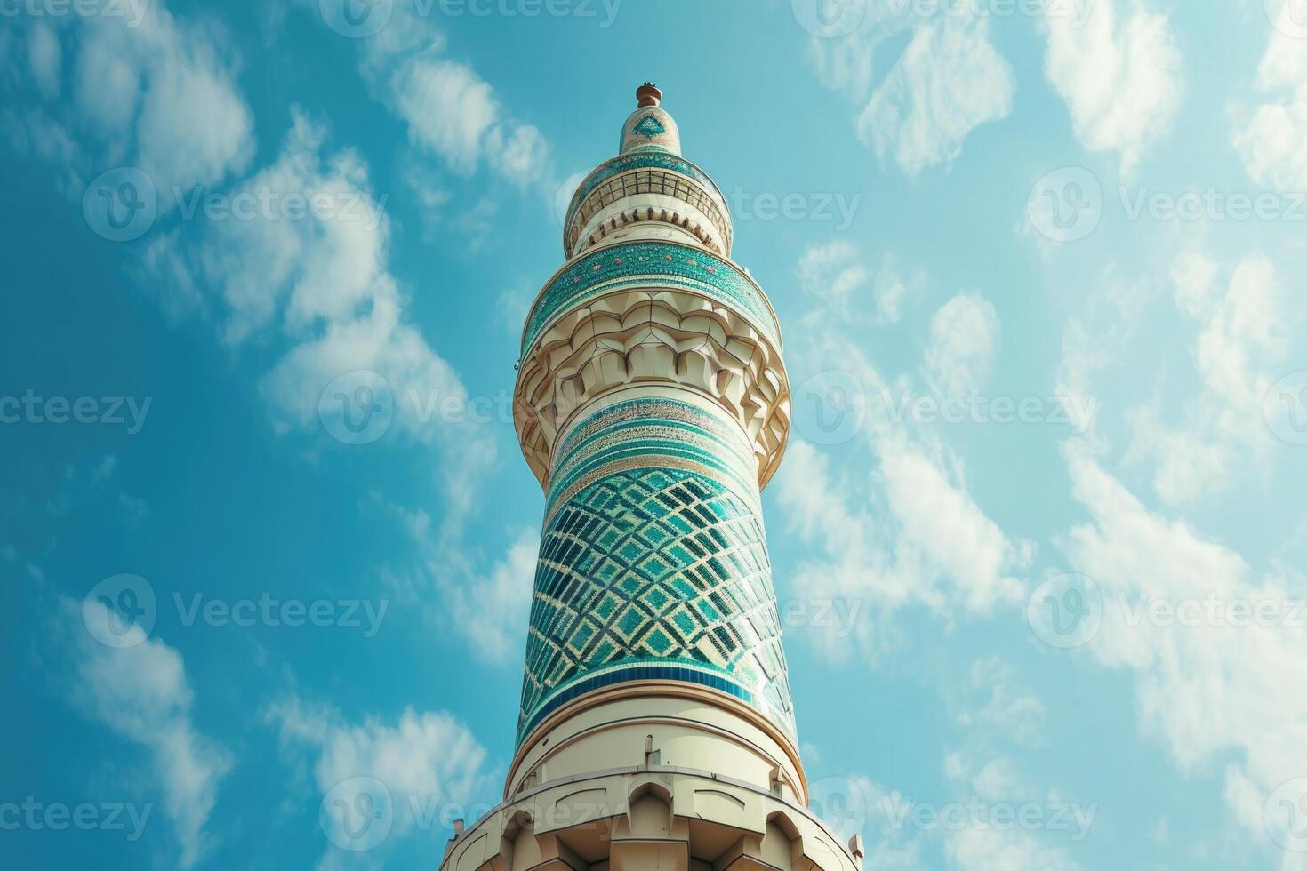 ai generado islámico mezquita diseño creativo alminar fotografía foto