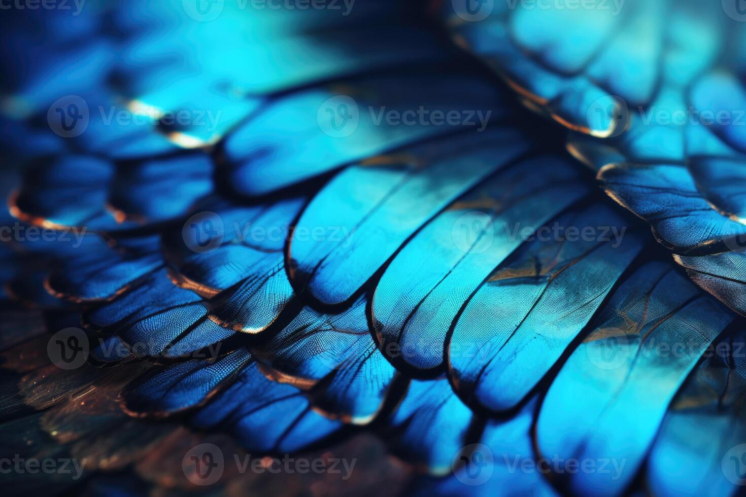 AI generated Morpho butterfly wing structure overview photo