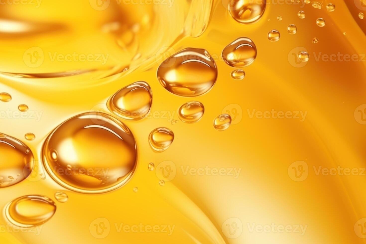 AI generated Abstract oil and water bubbles macro photography. photo