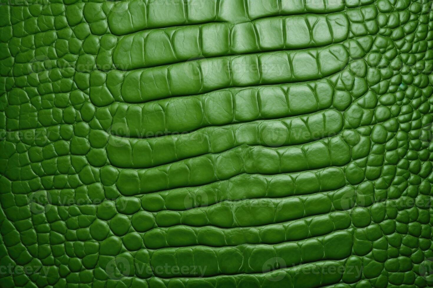 AI generated Green crocodile skin texture, closeup view photo