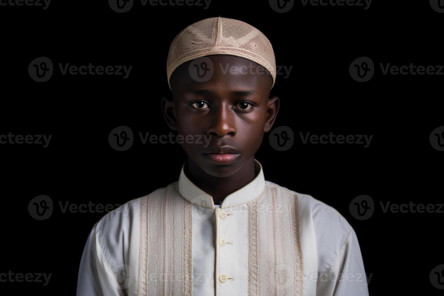 AI generated Ethnic young man in cricket attire. photo