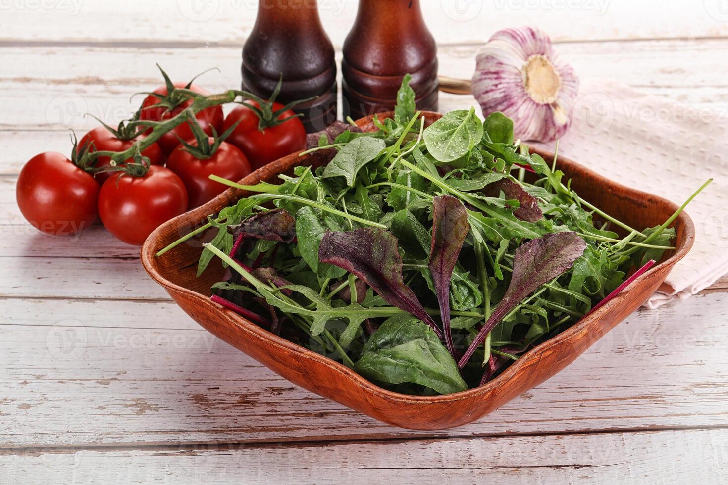 Mix salad in the bowl photo