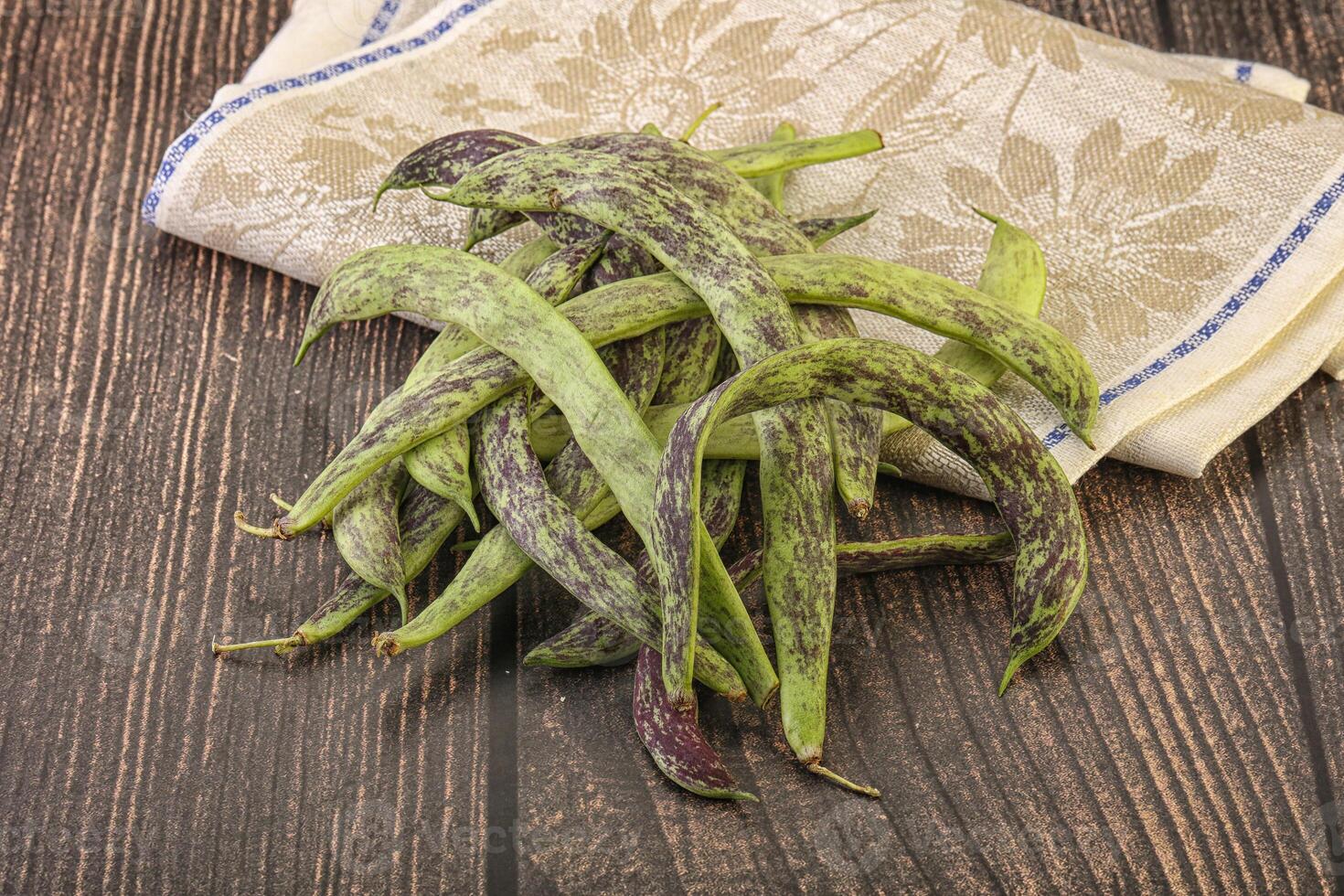 Raw green natural bean heap photo
